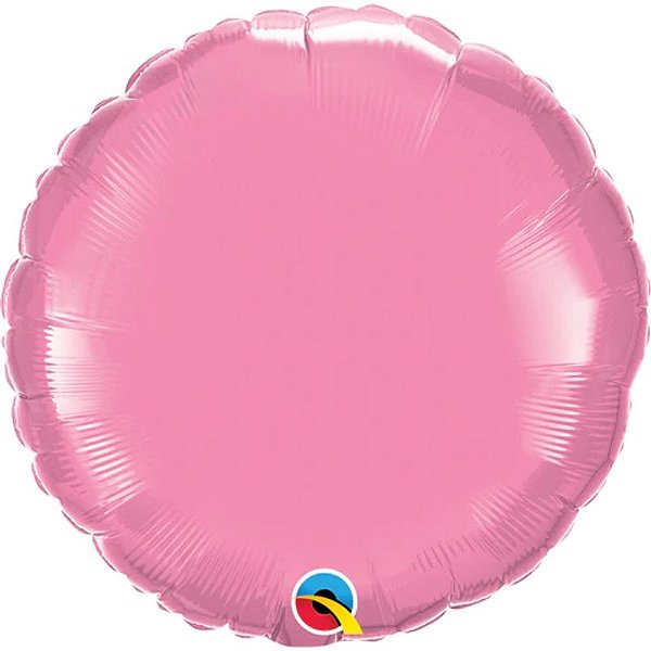 Balão Qualatex 18" - Redondo - Rosa Claro Metalizado Liso - 1 Un