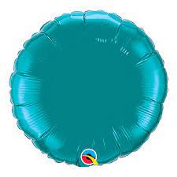 Balão Qualatex 18" - Redondo - Azul Petróleo Metalizado Liso - 1 Un