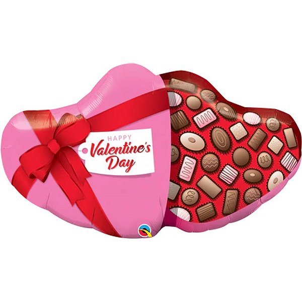 Balão Qualatex 39" - Shape - Valentine'S Day-Caixa De Doces - 1 Un