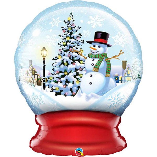Balão Qualatex 36" - Shape - Globo De Neve - 1 Un