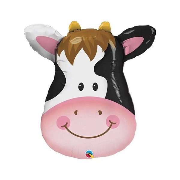 Balão Qualatex 14" - Shape Solto - Vaca Feliz - 1 Un