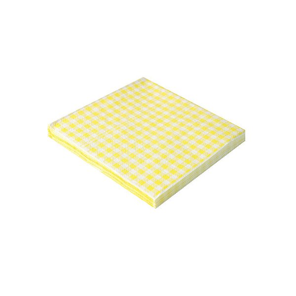 Guardanapos de Papel Folha Dupla 24cm Amarelo - 20 Un
