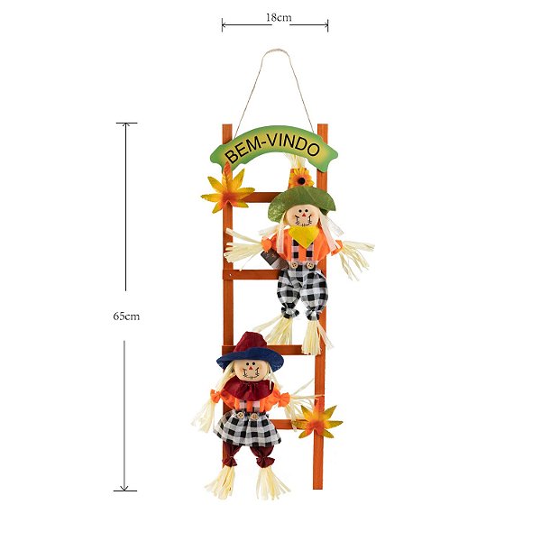 Enfeite Junino Decorativo Bem-Vindo 65cm - 1 Un