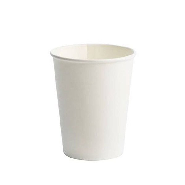 Copo de Papel 270ml Liso Branco - 10 Un