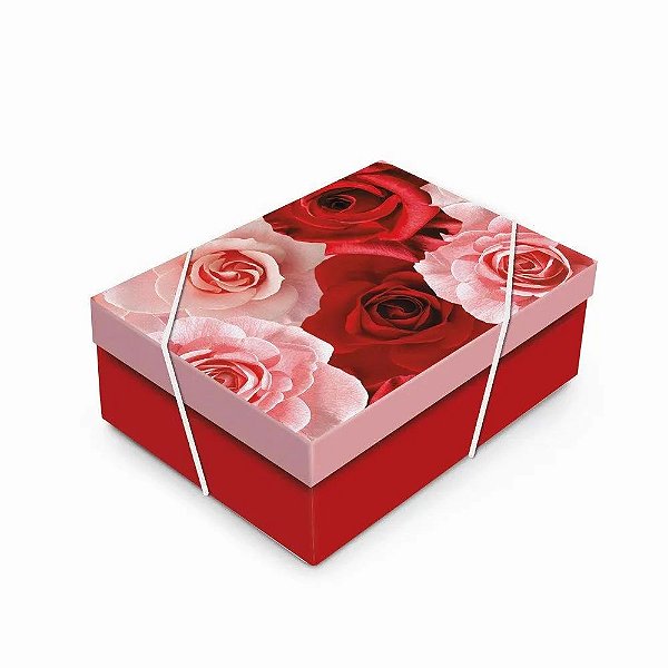 Caixa Retangular com Tampa Belle M 35x25x11cm - 10 Un