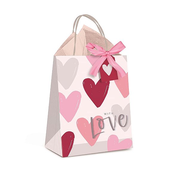 Kit Presente Sacola Passione P 21,5x15x8cm - 10 Un
