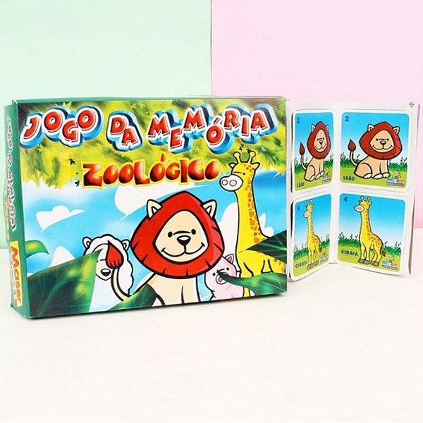 Lembrancinha Infantil - Jogo de Memória Zoológico - 1 Un