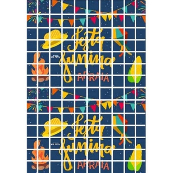 Cortina Metalizada para Festa Junina 2m x 1m - 1 Un