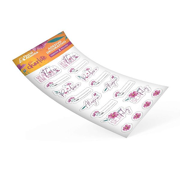 Adesivo Floral Charlote - 2 Un