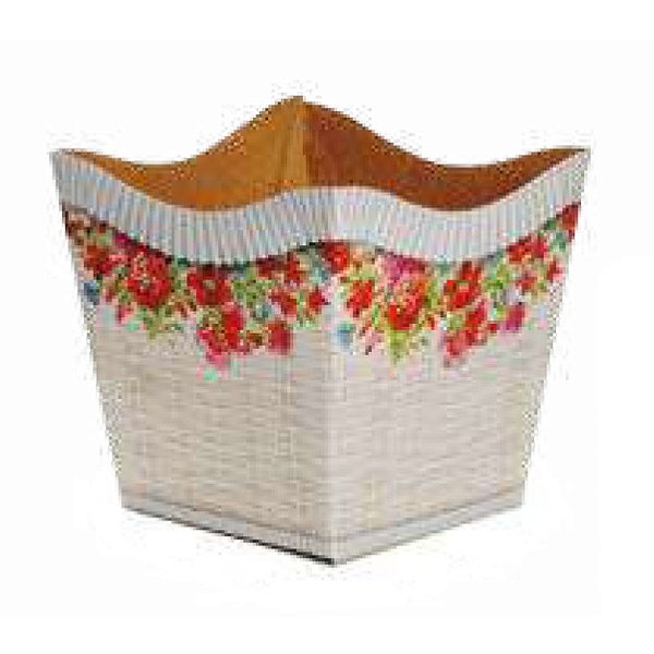 Cachepot G Pote 15 Vime Floral Branco - 10 Un
