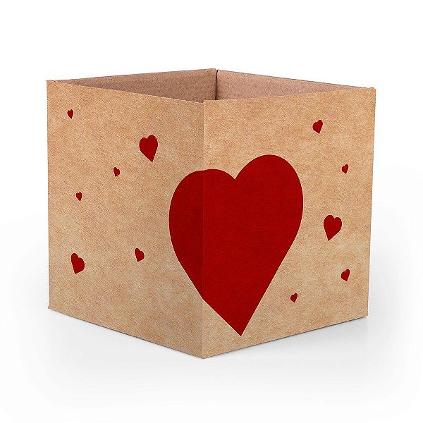 Cachepot G Quadrado Pote 15 Amorosa Kraft - 10 Un