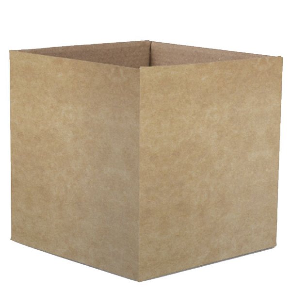 Cachepot PP Quadrado Pote 9 Kraft - 10 Un