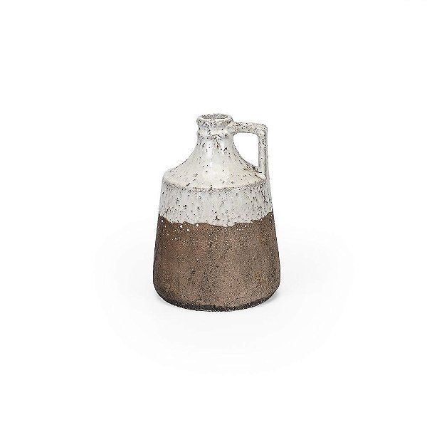 Galão Cerâmica com Alça Bicolor Egeo M 15x15x21,5cm - 1 Un