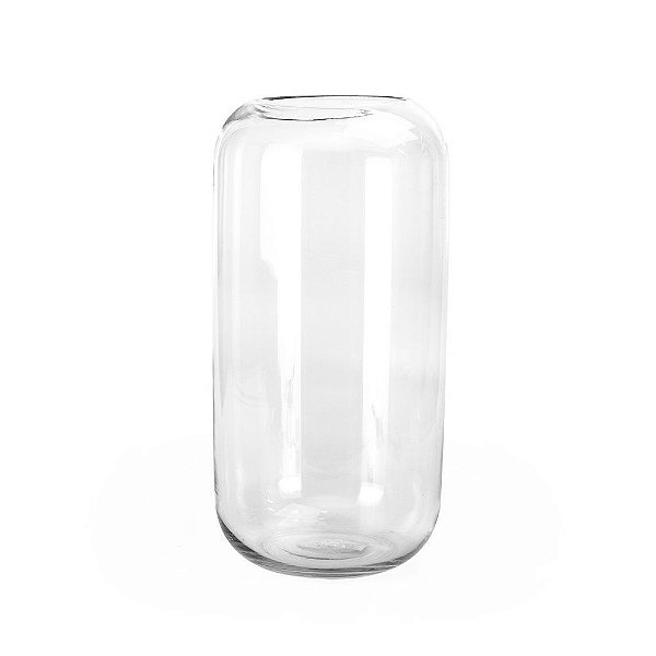 Vaso Cilindro Vidro Abaulado G 17x17x40cm - 1 Un