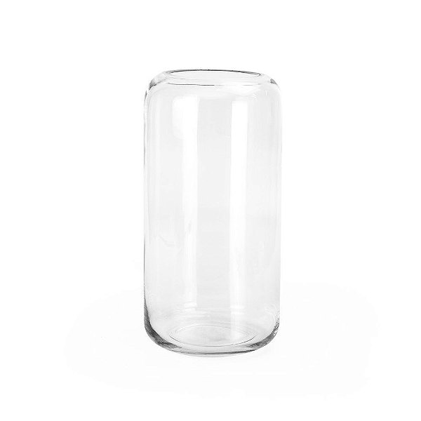 Vaso Cilindro Vidro Abaulado M 13x13x31cm - 1 Un