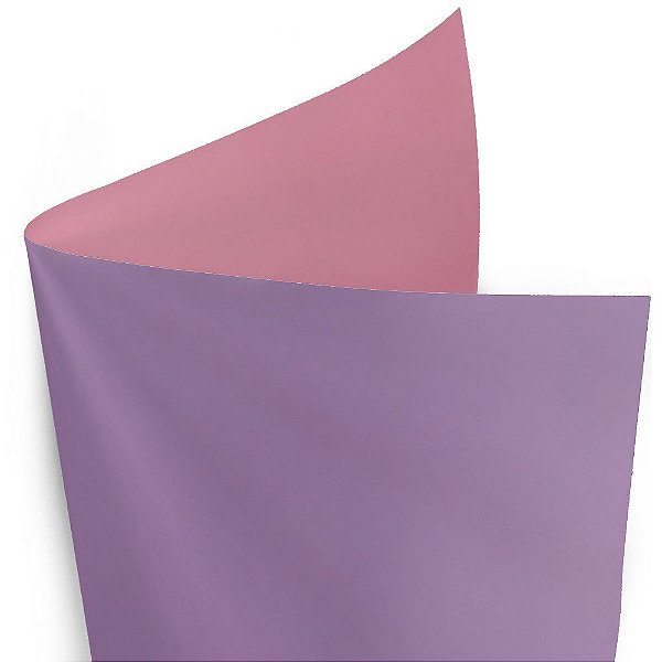 Folha Poli Quadrado Metalizado Lilás/Rosa 68x68cm - 25 Un