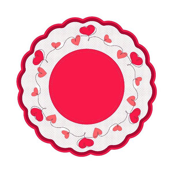 Folha Poli Redondo Love Line 68cm - 50 Un