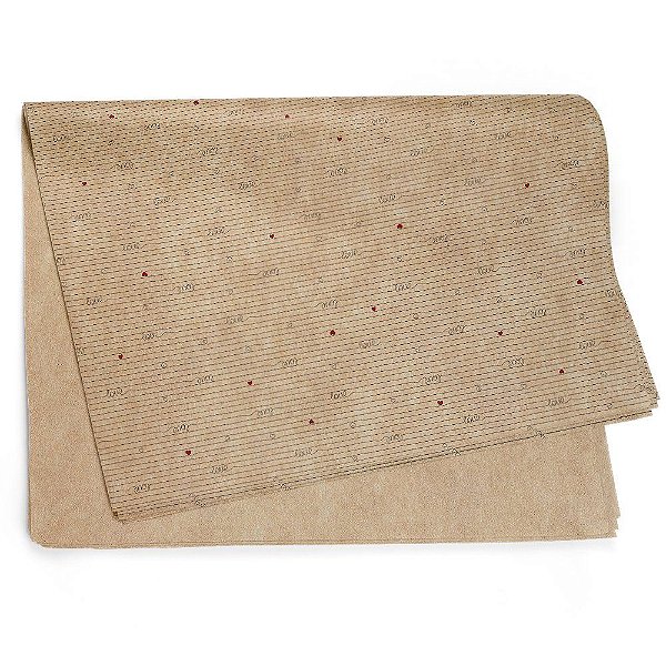 Papel Kraft Estampado Love Line 59x80cm - 50 Un