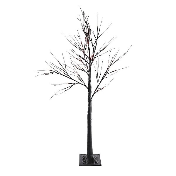 Árvore de Bétula Halloween 40 Leds Laranja 120cm - 1 Un