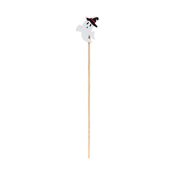 Pick Decorativo Halloween Fantasma 12cm - 12 Un