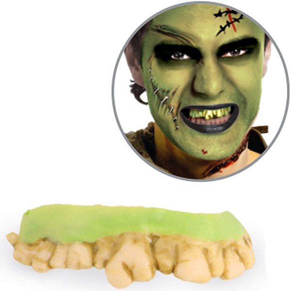 Maquiagem Dente de Zumbi com Massa Para Fixação - 1 Un