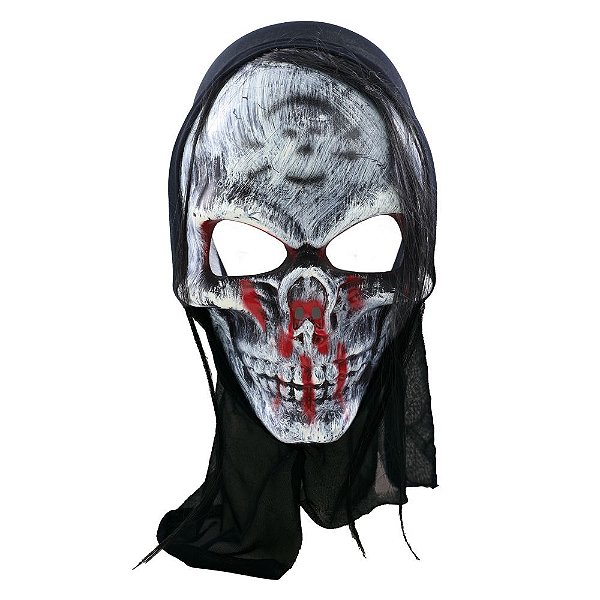 Máscara Caveira Galen Cabeluda Halloween - 1 Un