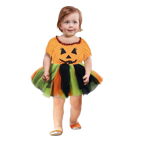 Fantasia Halloween Infantil - Abóbora 6 Meses a 2 Anos - 1 Un