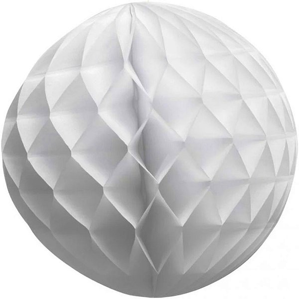 Enfeite de Papel Globo 48cm Branco - 1 Un