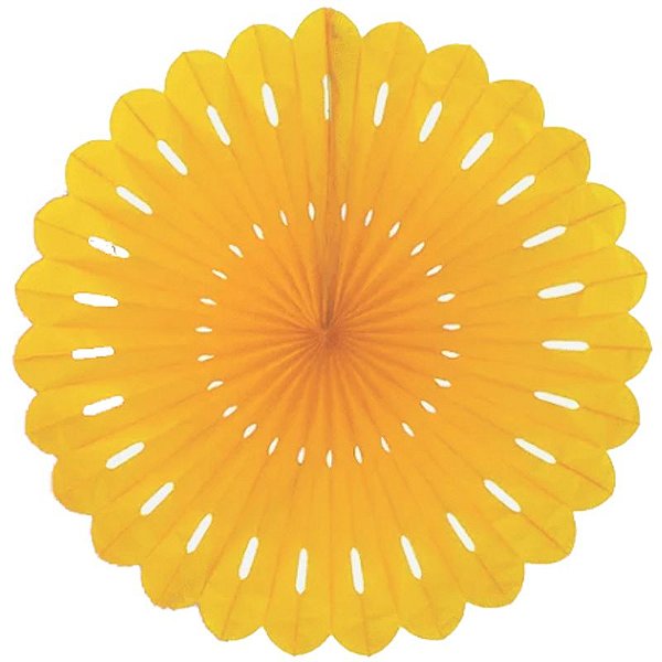 Enfeite de Papel Margarida Fiorata 63cm Amarelo Ouro - 1 Un