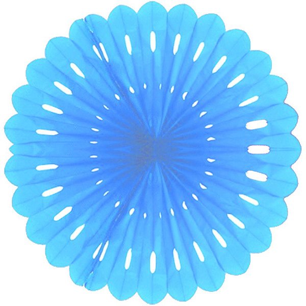 Enfeite de Papel Margarida Fiorata 63cm Azul Turquesa - 1 Un