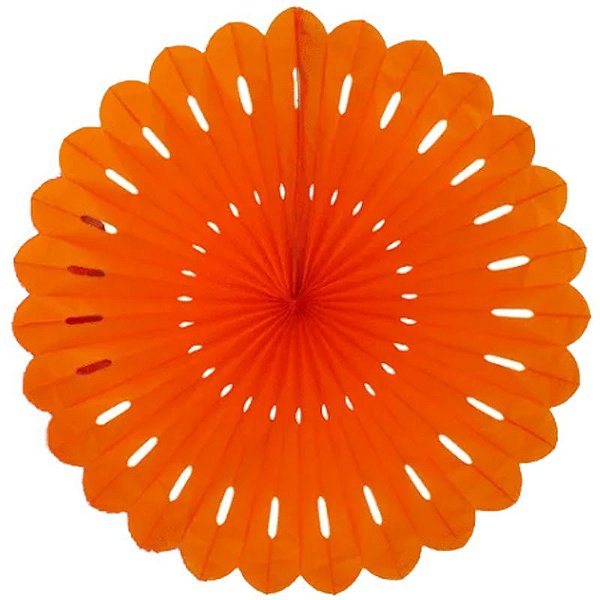 Enfeite de Papel Margarida Fiorata 63cm Laranja - 1 Un