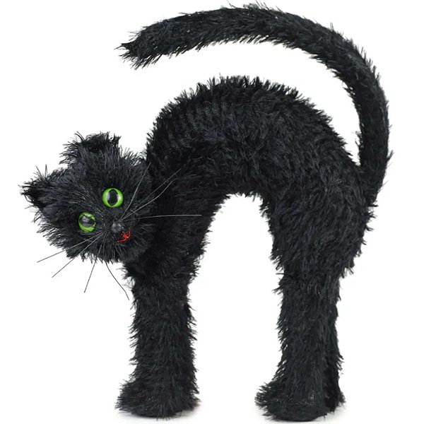 Gato Preto Para Decoração de Halloween 22cm - 1 Un