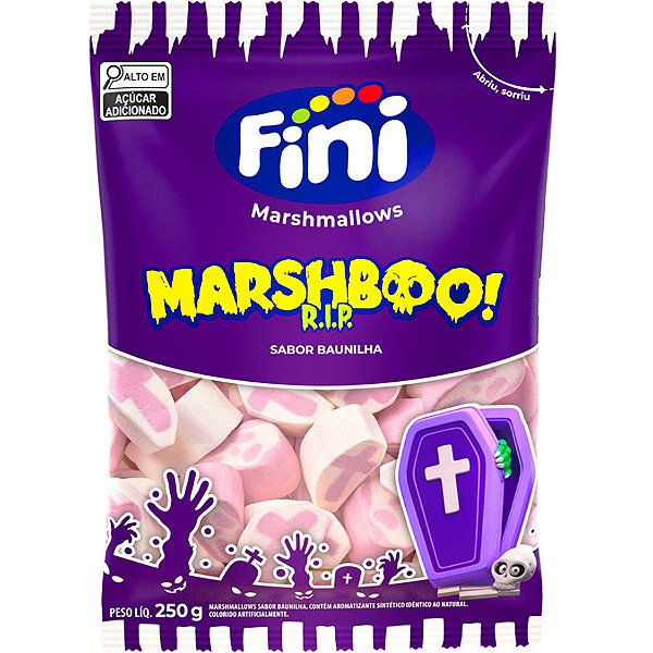 Pacote Marshmallow Fini Marshboo 250g RIP Baunilha - 1 Un