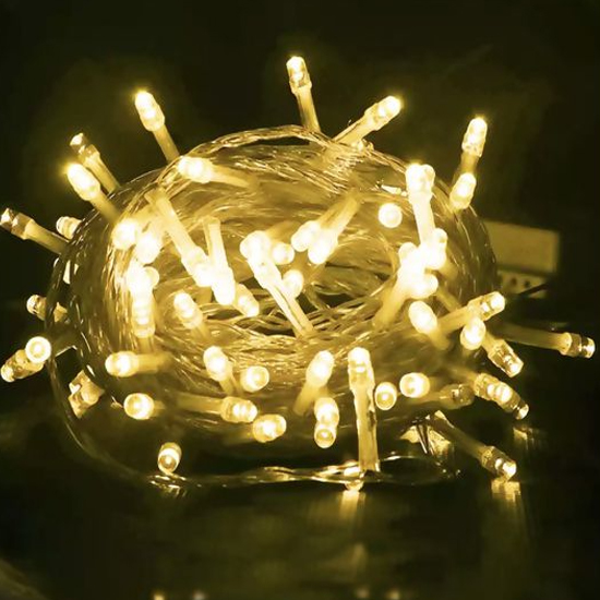 Pisca Pisca 100 Leds Luz Fixa Tomada Macho/Fêmea 10 Metros 127v