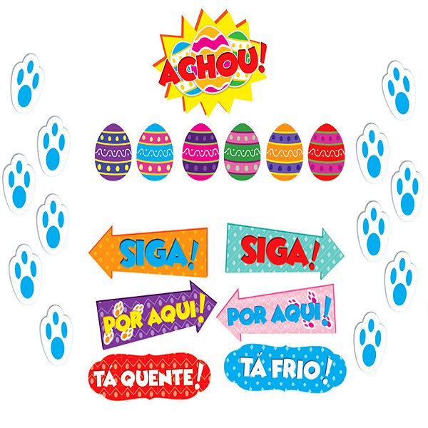 Kit Caça aos Ovos de Páscoa - 33 Un
