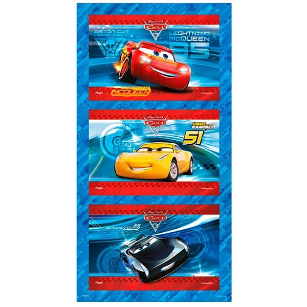 Rótulo Para Bolha de Sabão Cars Disney - 9 Un