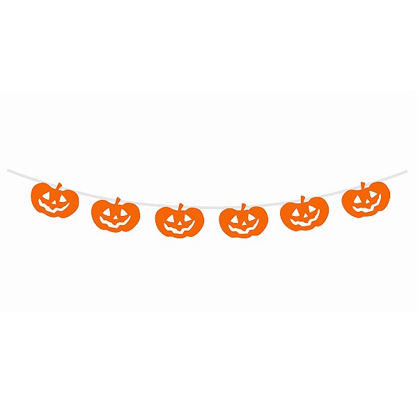 Bandeirola Artesanal Cartonada Abóboras Halloween 1,8 Metros -  1 Un