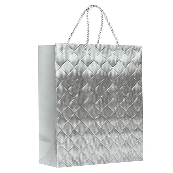 Sacola Premium Especial Diamond Prata P 23x18x10cm - 10 Un