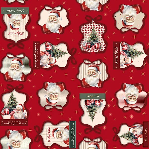 Saco Para Presente Metalico 60X90cm Charm Natalino - 25 Un
