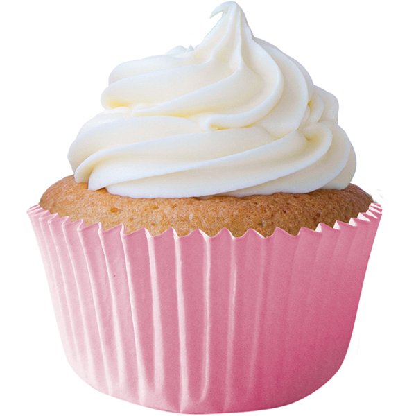 Forminha Para Bolinho Cupcake Liso nº 0 Rosa Bebê - 45 Un