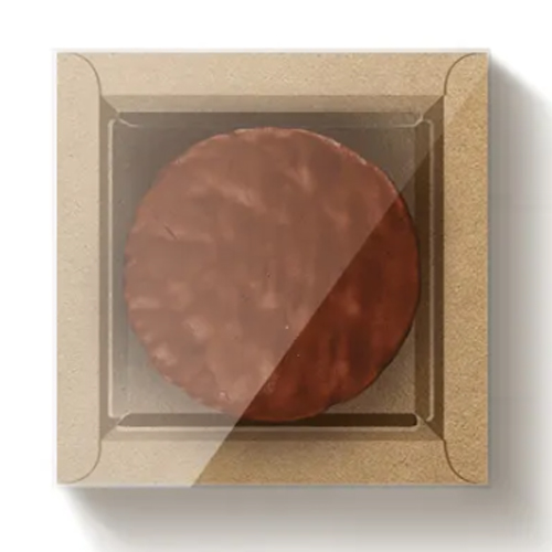 Caixa Para 1 Pão de Mel 9x9x4cm Kraft - 50 Un