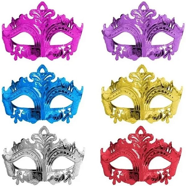 Máscara Carnaval Veneza Cores Sortidas - 1 Un