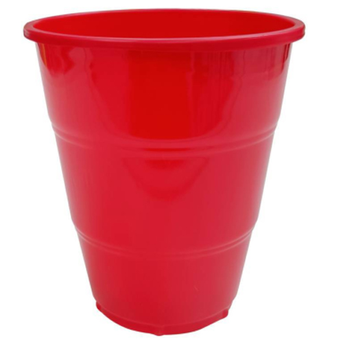 Copo Plástico Happy Line 210ml Vermelho - 8 Un
