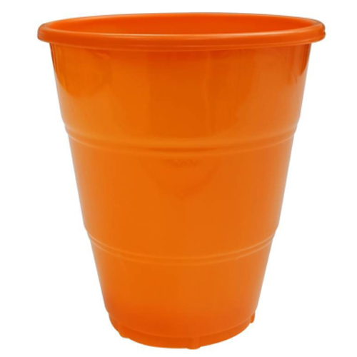 Copo Plástico Happy Line 210ml Laranja - 8 Un
