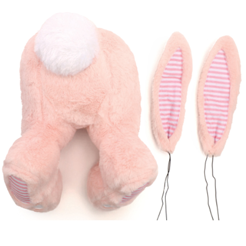 Kit Coelho com Patas e Orelhas Rosa/Branco - 3 Peças
