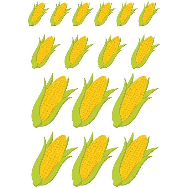 Cartela Adesiva Milho Arraiá Bão Demais 19x28cm - Com 16 Adesivos