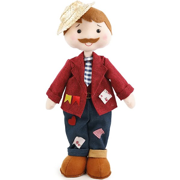 Boneco Para Festa Junina - Noivo Caipirinha Bento 40cm - 1 Un