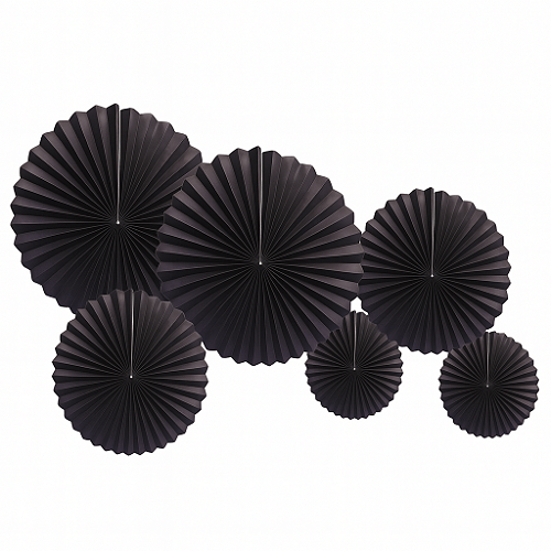 Kit Enfeite de Papel Composê Color Preto - 6 Peças