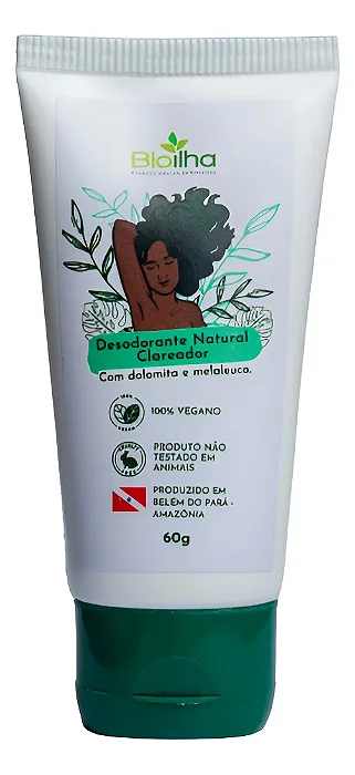Desodorante Natural De Dolomita 60ml - Bio Ilha
