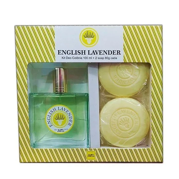 Kit English Lavender Deo Colônia 100ml + 2 Sabonetes 80g cada